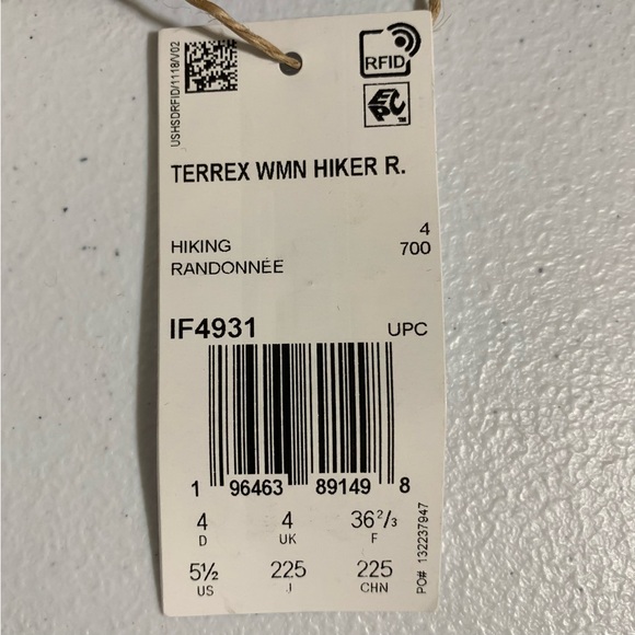 Adidas Terrex Hiker Rain.Rdy Shoes-Size 5.5 New - Picture 12 of 12